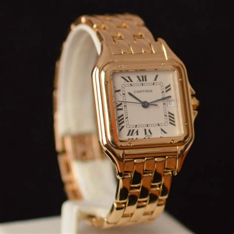 ladies cartier santos panthere 18k gold and steel watch|cartier santos watch price philippines.